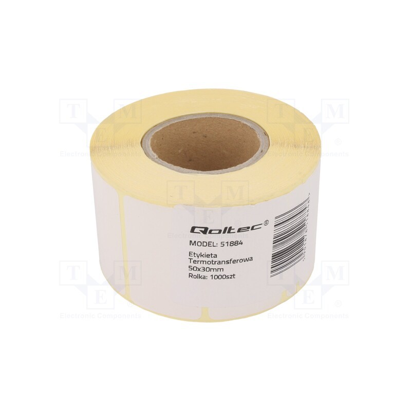 10 pcs : 51884 -AS - Label, white, Character colour: black, QOLTEC-51887