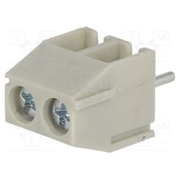 20 pcs : TB-3.5-P-2P/GY - PCB terminal block, angled 90°, 3.5mm, ways: 2, on PCBs, 0.5÷1mm2