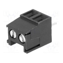 10 pcs : TB-3.5-P-2P-GY - PCB terminal block, angled 90°, 3.5mm, ways: 2, on PCBs, 1mm2, 12A