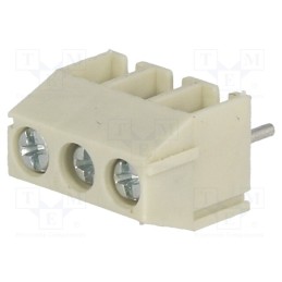 10 pcs : TB-3.5-P-3P-GY - PCB terminal block, angled 90°, 3.5mm, ways: 3, on PCBs, 1mm2, 12A