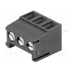 10 pcs : TB-3.5-P-3P-GY - PCB terminal block, angled 90°, 3.5mm, ways: 3, on PCBs, 1mm2, 12A