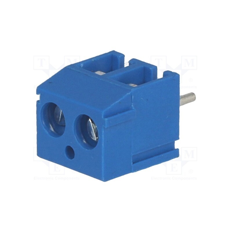 10 pcs : TB-3.8-P-2P-BL - PCB terminal block, angled 90°, 3.81mm, ways: 2, on PCBs, 0.5mm2