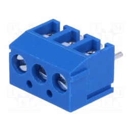 10 pcs : TB-3.8-P-3P-BL - PCB terminal block, angled 90°, 3.81mm, ways: 3, on PCBs, 0.5mm2