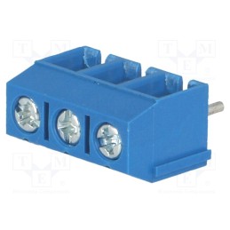 10 pcs : TB-5.08-P-3P/BL - PCB terminal block, angled 90°, 5.08mm, ways: 3, on PCBs, 1.5mm2
