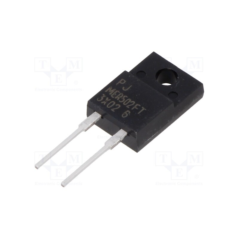 10 pcs : MER502FT_T0_00601 - Diode: rectifying, THT, 200V, 5A, , Ifsm: 100A, ITO220AC, Ir: 60uA