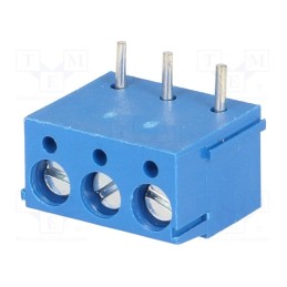 10 pcs : TB-5.0-K-3P - PCB terminal block, straight, 5mm, ways: 3, on PCBs, 2.5mm2, tinned