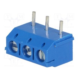 10 pcs : TB-5.0-K-3P1-BL - PCB terminal block, straight, 5mm, ways: 3, on PCBs, 1.5mm2, tinned