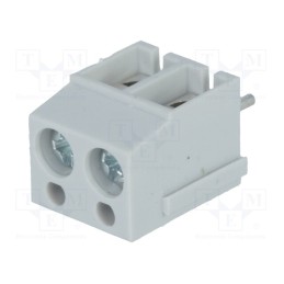 20 pcs : TB-5.0-P-2P1/GY - PCB terminal block, angled 90°, 5mm, ways: 2, on PCBs, 2.5mm2, 16A