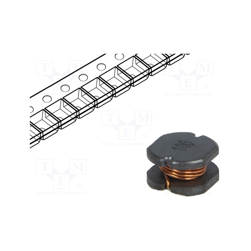 50 pcs : DLG-1005-100 - Inductor: wire, SMD, 1005, 10uH, 2.6A, 0.06Ω