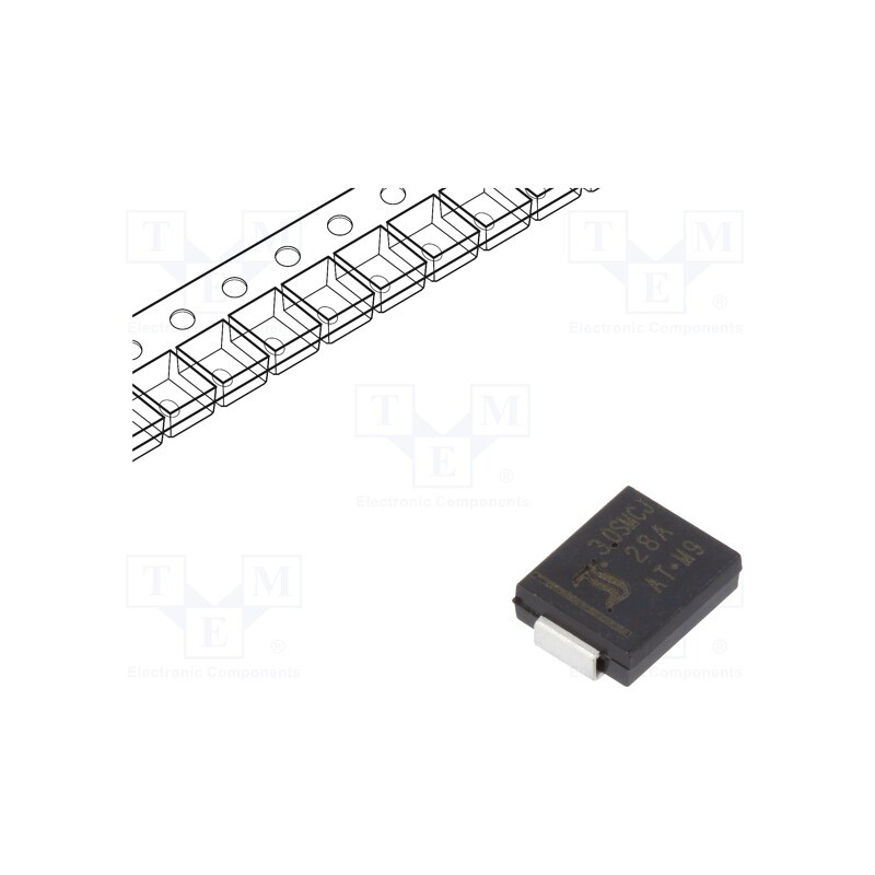 10 pcs : 3.0SMCJ28A-AQ - Diode: TVS, 3kW, 31.1÷34.5V, 66A, unidirectional, ±5%, SMC