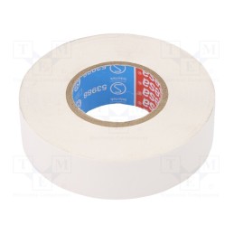 10 pcs : 53988-00066-00 - Tape: electrical insulating, W: 19mm, L: 20m, Thk: 0.15mm, white