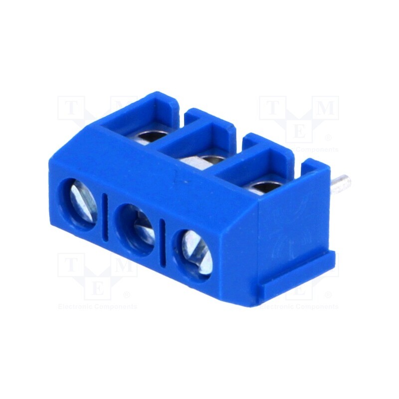 10 pcs : TB-5.0-P-3P - PCB terminal block, angled 90°, 5mm, ways: 3, on PCBs, 2.5mm2, 16A