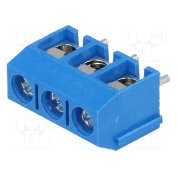 10 pcs : TB-5.0-P-3P/BL - PCB terminal block, angled 90°, 5mm, ways: 3, on PCBs, 1.5mm2, 16A