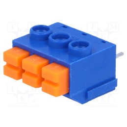10 pcs : TB-5.0-P-3P-SPR - PCB terminal block, angled 90°, 5mm, ways: 3, on PCBs, 22AWG÷16AWG