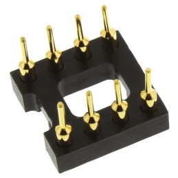 1 pcs - TE Connectivity 2.54mm Pitch Vertical 8 Way, Through Hole Turned Pin Open Frame IC Dip Socket, 3A