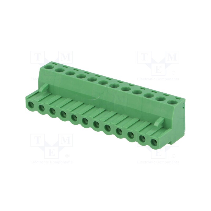 10 pcs : TBW-5-12P/GN - Pluggable terminal block, Contacts ph: 5.08mm, ways: 12, straight