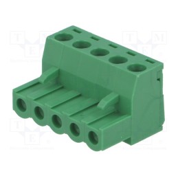 10 pcs : TBW-5-5P/GN - Pluggable terminal block, Contacts ph: 5.08mm, ways: 5, straight