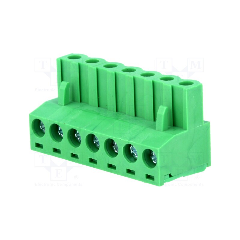 10 pcs : TBW-5-7P/GN - Pluggable terminal block, Contacts ph: 5.08mm, ways: 7, straight