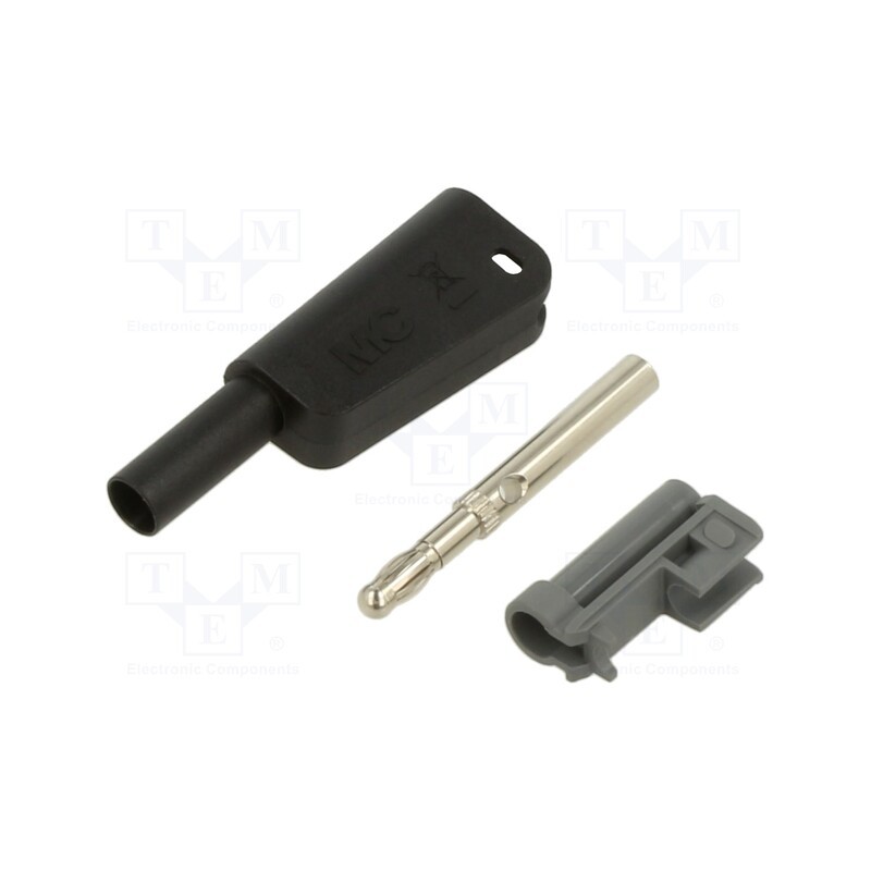 10 pcs : 66.2022-21 - 4mm banana, 32A, 1kV, insulated,with 4mm axial socket