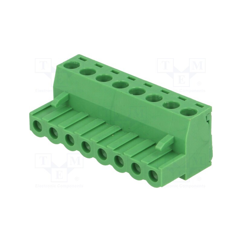 10 pcs : TBW-5-8P/GN - Pluggable terminal block, Contacts ph: 5.08mm, ways: 8, straight