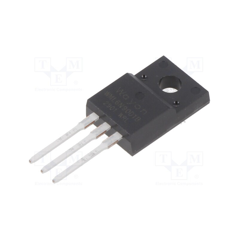 10 pcs : WML6N90D1B - Transistor: N-MOSFET, unipolar, 900V, 6A, TO220FP