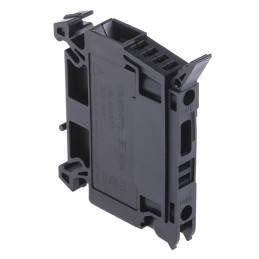 1 pcs - Weidmuller W Series Black Fused DIN Rail Terminal, Single-Level, Screw Termination