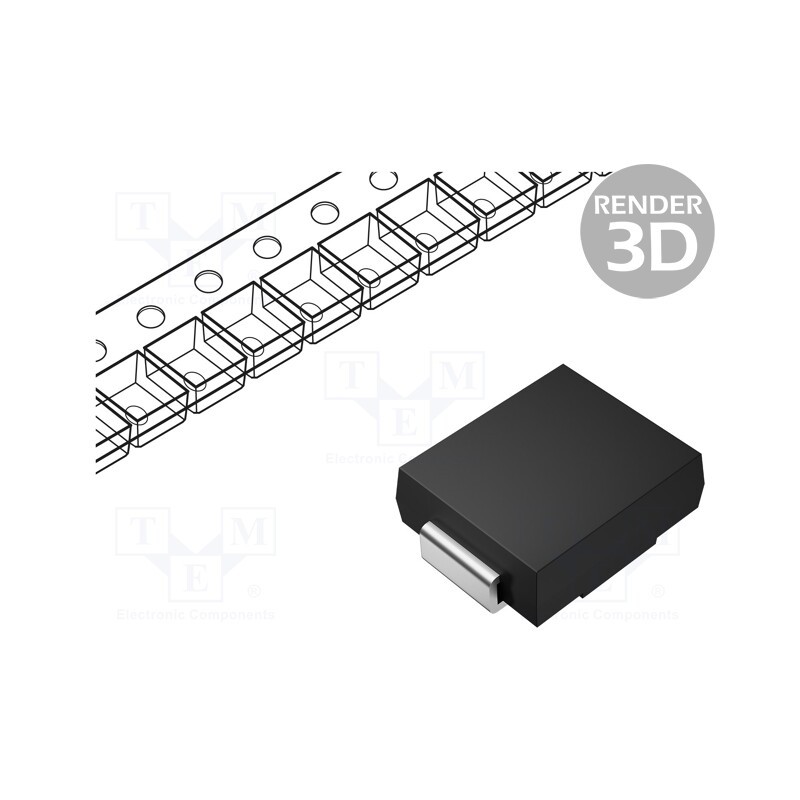 10 pcs : SMCJ24CA - Diode: TVS, 1.5kW, 28.1V, 38.6A, bidirectional, ±5%, DO214AB
