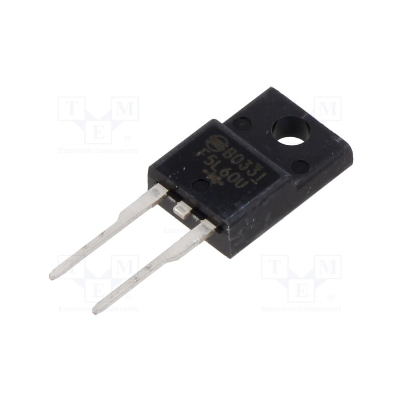 10 pcs : SF5L60U-7600 - Diode: rectifying, THT, 600V, 5A, Ifsm: 60A, FTO220, Ufmax: 3V, 25ns