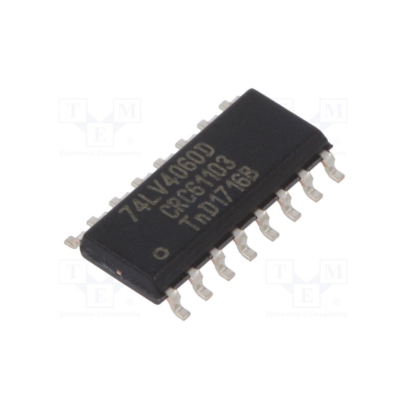 10 pcs : 74LV4060D,112 - IC: digital, 14bit,binary counter, TTL, SMD, SO16, LV, 1÷5.5VDC
