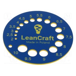 10 pcs : SPR-OKR-B - Size gauge, drill bits,screws, blue