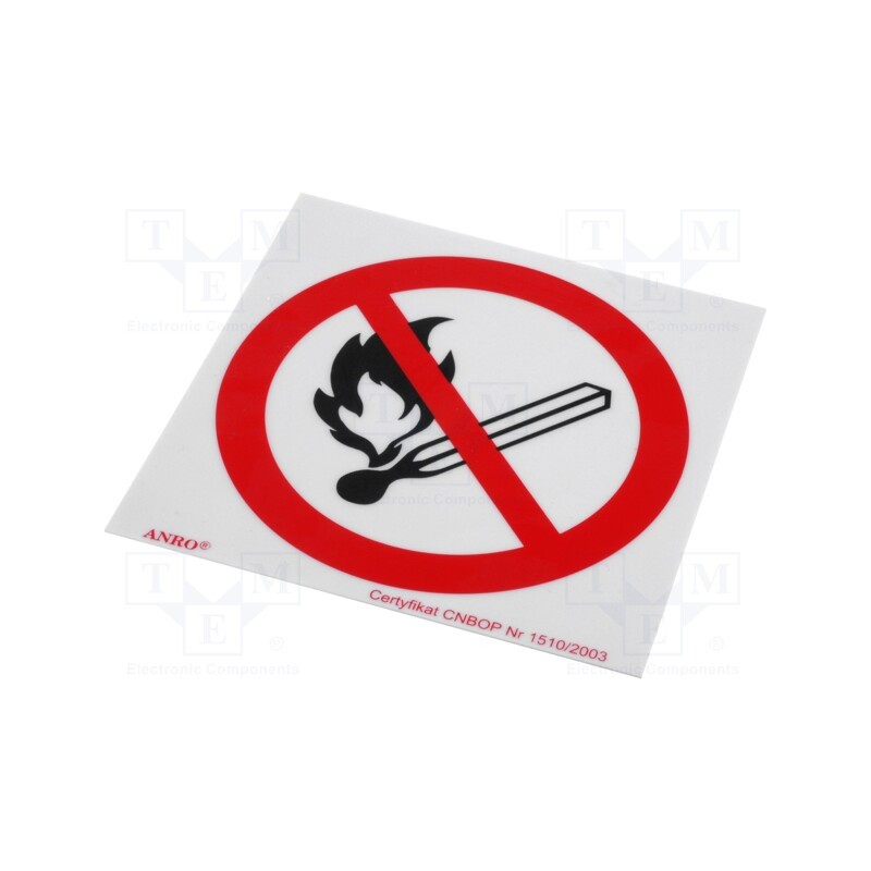 10 pcs : 11P150/150PLA -AS - Fire protection sign, PLA, W: 150mm, H: 150mm