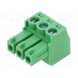 10 pcs : TJ0331530000G - Pluggable terminal block, 3.81mm, ways: 3, straight, plug, female