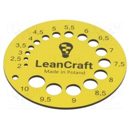 10 pcs : SPR-OKR-Y - Size gauge, drill bits,screws, yellow