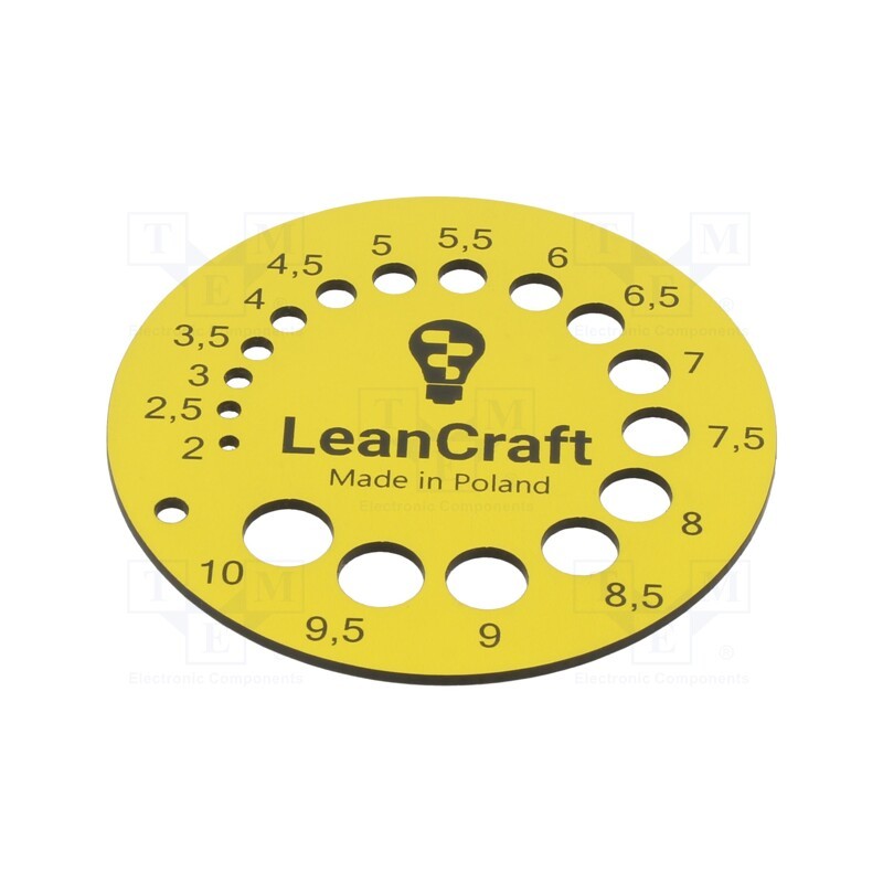 10 pcs : SPR-OKR-Y - Size gauge, drill bits,screws, yellow