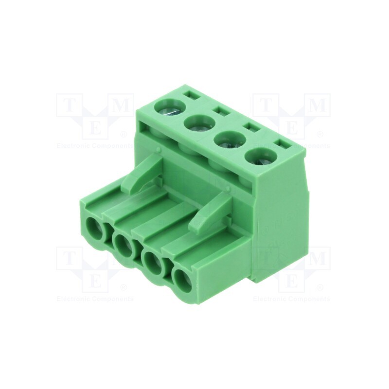 10 pcs : TJ0471500000G - Pluggable terminal block, 5mm, ways: 4, straight, plug, female