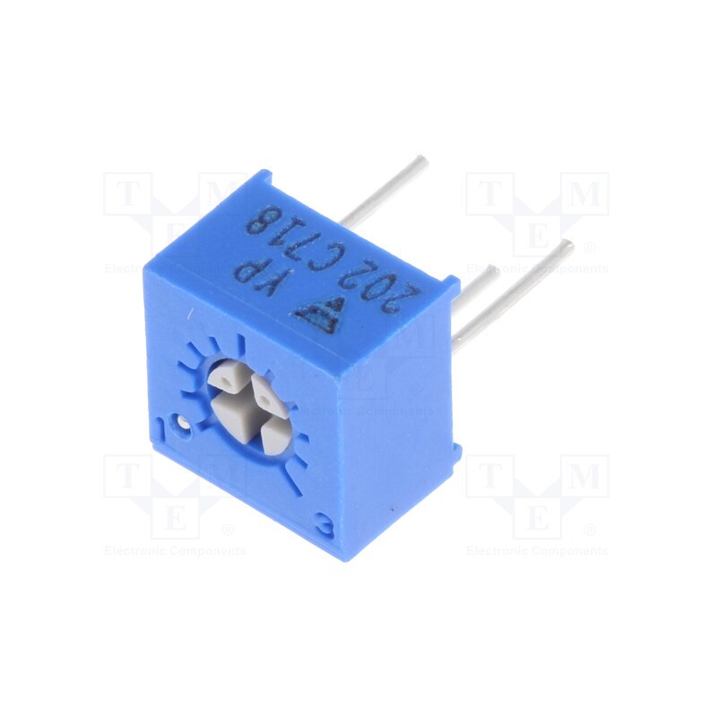 10 pcs : T73YP202KT20 - Potentiometer: mounting, single turn,horizontal, 2kΩ, 500mW, ±10%
