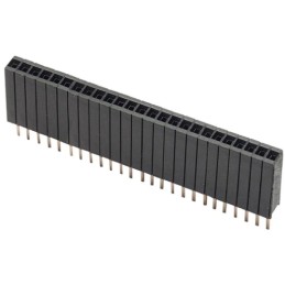 100 pcs - HARWIN Straight Through Hole Mount PCB Socket, 25-Contact, 1-Row, 1.27mm Pitch, Solder Termination