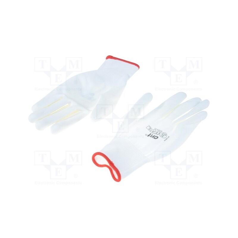 10 set : AV13075 - Protective gloves, Size: XL, white