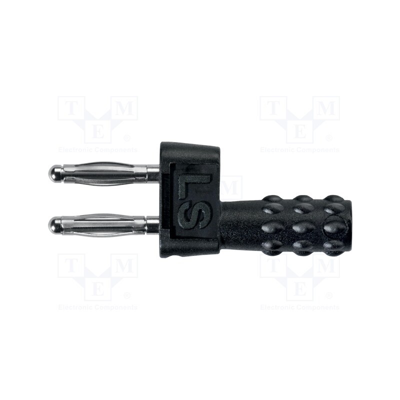 10 pcs : KURZ 5741 / 5.08-2 IG MB NI / SW - Stackable safety shunt, 2mm banana, 12A, 33VAC, 70VDC, black