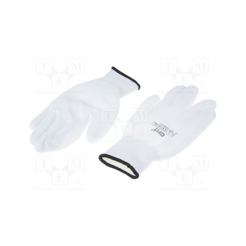 10 set : AV13074 - Protective gloves, Size: L, white