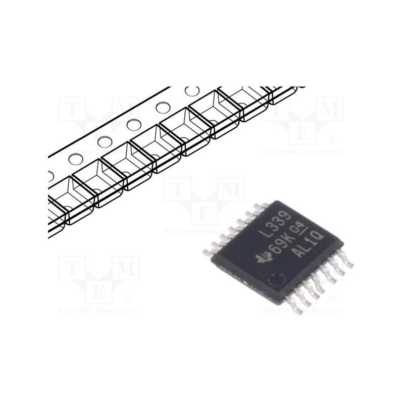 10 pcs : LM339PWR - IC: comparator, universal, Cmp: 4, SMT, TSSOP14, , 50nA
