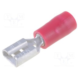 20 pcs : TMDV 480809-F-RED - Terminal: flat, 4.8mm, 0.8mm, female, 0.75÷1.25mm2, crimped
