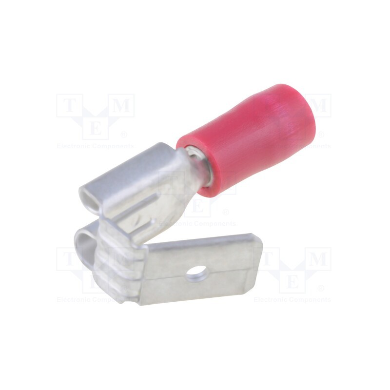 20 pcs : TMDV 630809-V-RED - Terminal: flat, 6.3mm, 0.8mm, female/male, 0.75÷1.25mm2, crimped