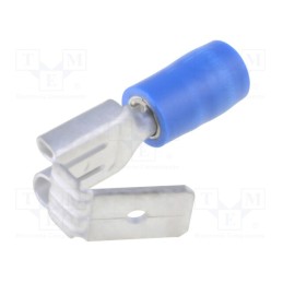 20 pcs : TMDV 630820-V-BLU - Terminal: flat, 6.3mm, 0.8mm, female/male, 2mm2, crimped, for cable