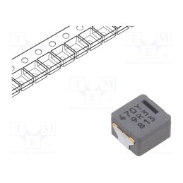 10 pcs : ETQP5M470YFK - Inductor: wire, SMD, 47uH, 5.4A, 125mΩ, ±20%, 8.5x8x5.4mm, -40÷150°C