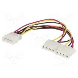10 pcs : CAB-DC1 - Splitter, Molex male,Molex female x2, 0.2m