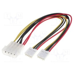 10 pcs : CAB-DC2 - Splitter, mini Molex female x2,Molex male, 0.2m