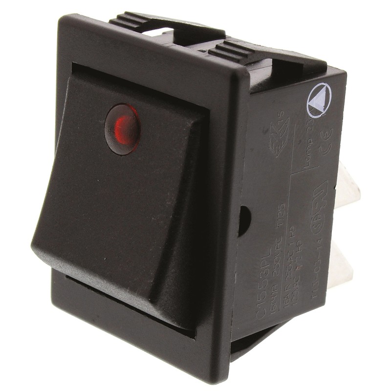 1 pcs - Arcolectric (Bulgin) Ltd DPST, On-Off Rocker Switch Panel Mount