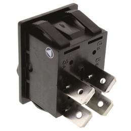 1 pcs - Arcolectric (Bulgin) Ltd DPST, On-Off Rocker Switch Panel Mount