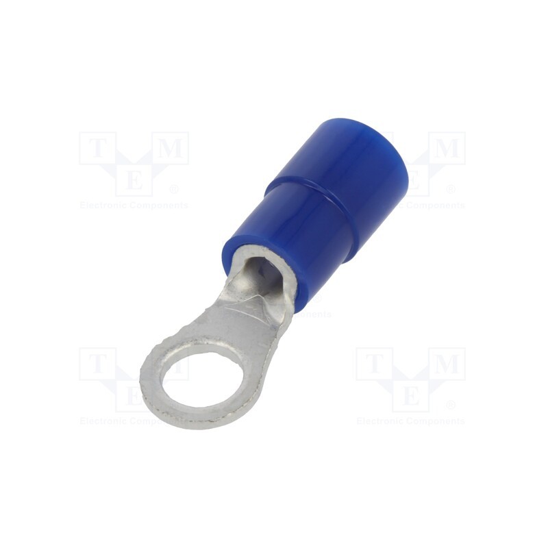 50 pcs : TMEX 2-4S-BLU - Tip: ring, M4, Ø: 4.3mm, 1.04÷2.63mm2, crimped, for cable, insulated
